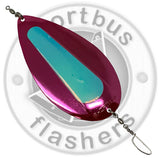 Kokanee Dodger - Metallic Pink with UV Tape Center -  UV Coated