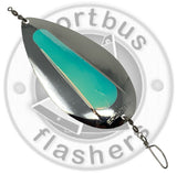 Kokanee Dodger - Pure Silver with UV Center Tape -  UV Coated
