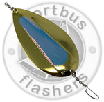 Kokanee Dodger - Gold with UV Center Tape -  UV Coated