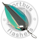 Kokanee Dodger - Pure Silver with UV Wing Tape -  UV Coated