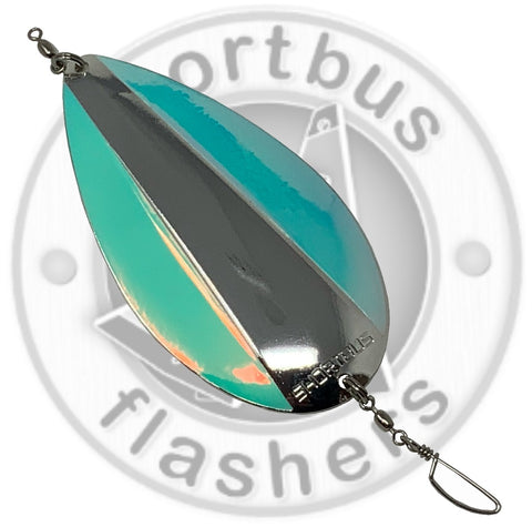Kokanee Dodger - Pure Silver with UV Wing Tape -  UV Coated