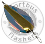 Kokanee Dodger - Gold with UV Wing Tape -  UV Coated