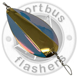 Kokanee Dodger - Gold with UV Wing Tape -  UV Coated