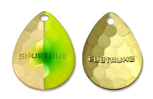 Colorado Spinner Blades #3.5 - Polished Brass Hex 1.094" X .826" Walleye Candy