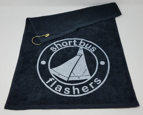 Towel - Black - Round Logo